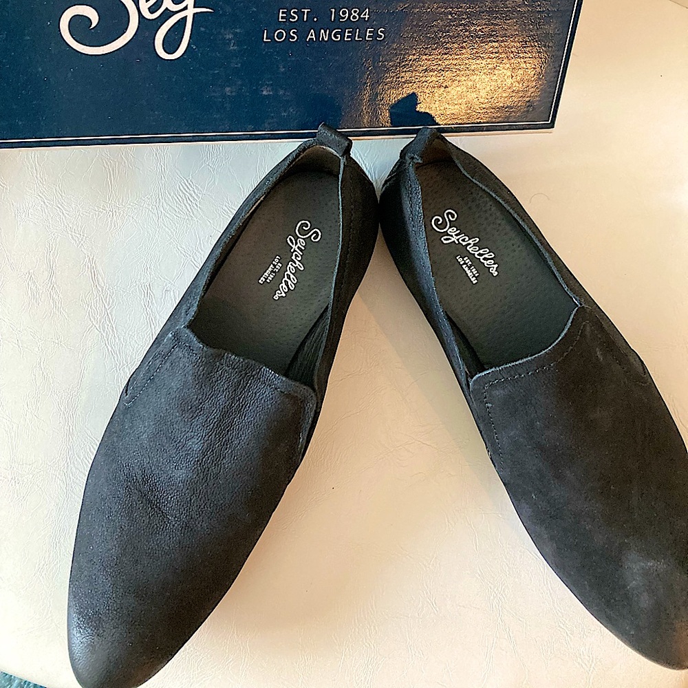 Seychelles black leather loafer / bootie